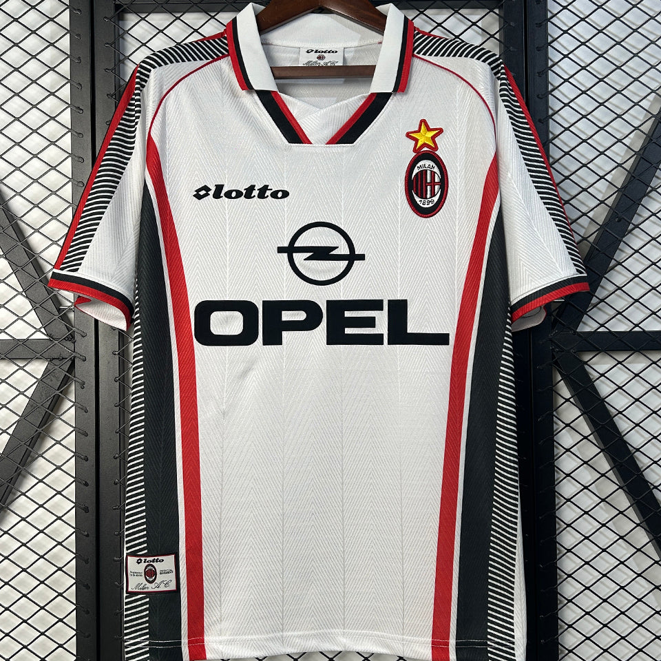 jersey 1997/98 ac milan visitante manga corta versión fan retro