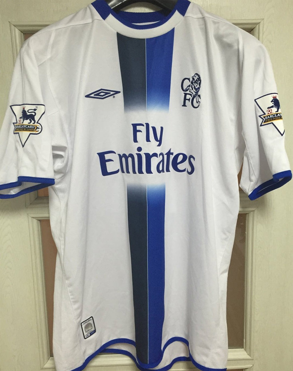 jersey 2003 chelsea visitante manga corta versión fan retro