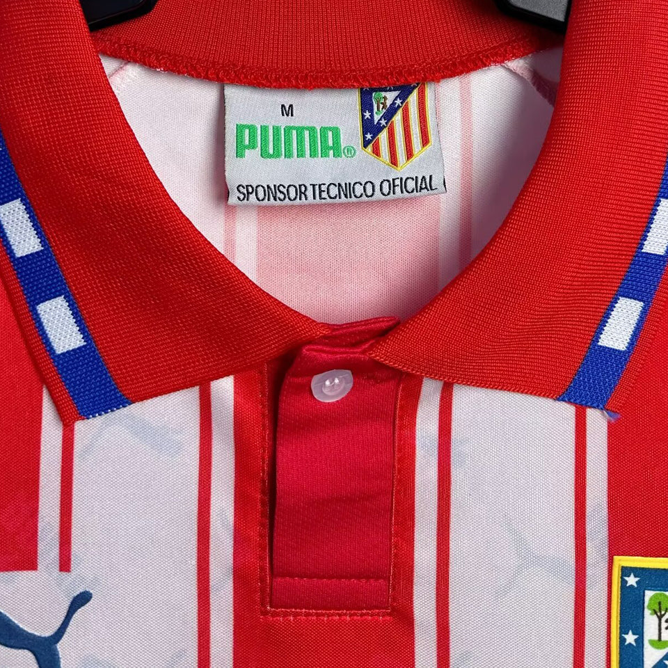 jersey 1994/95 atletico de madrid local manga larga versión fan retro