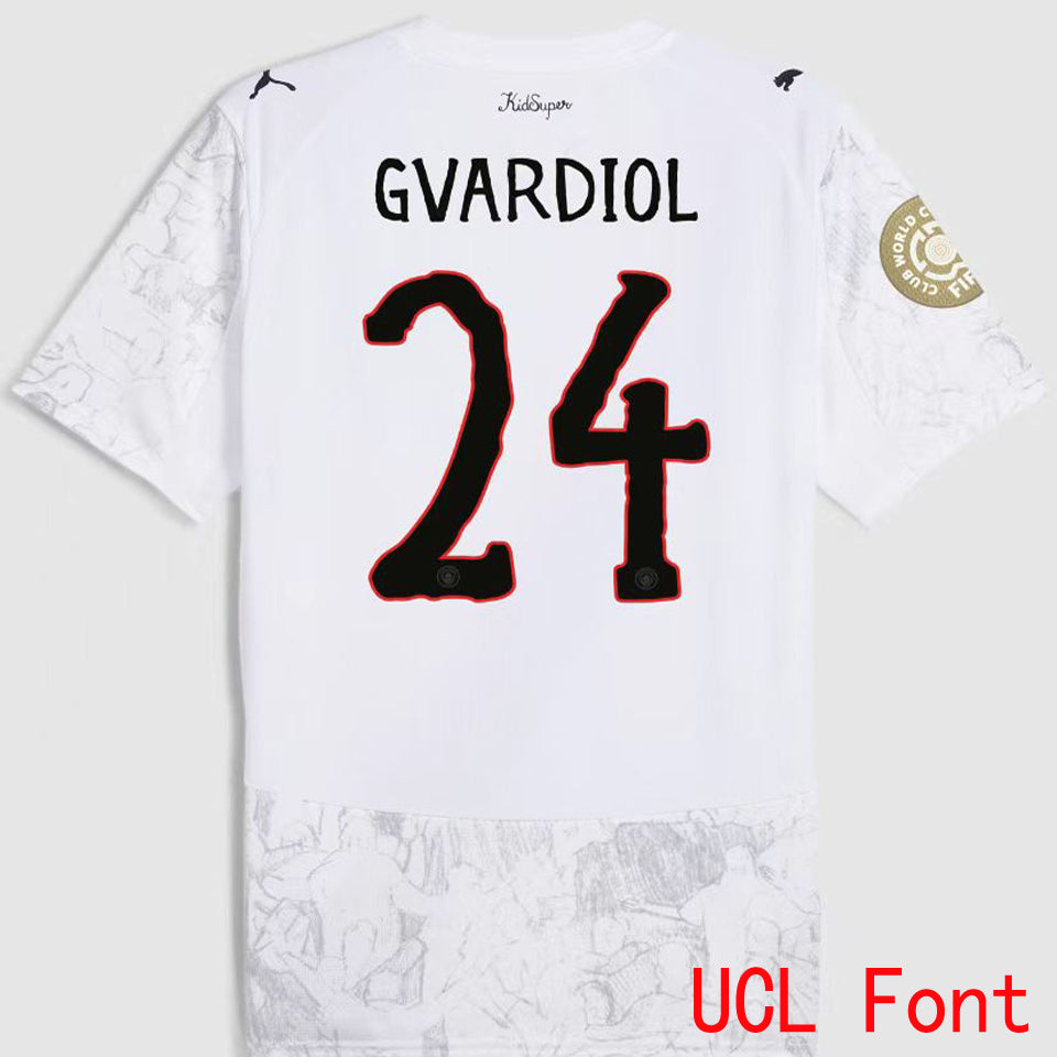 jersey 2025/26 manchester city visitante manga corta versión fan