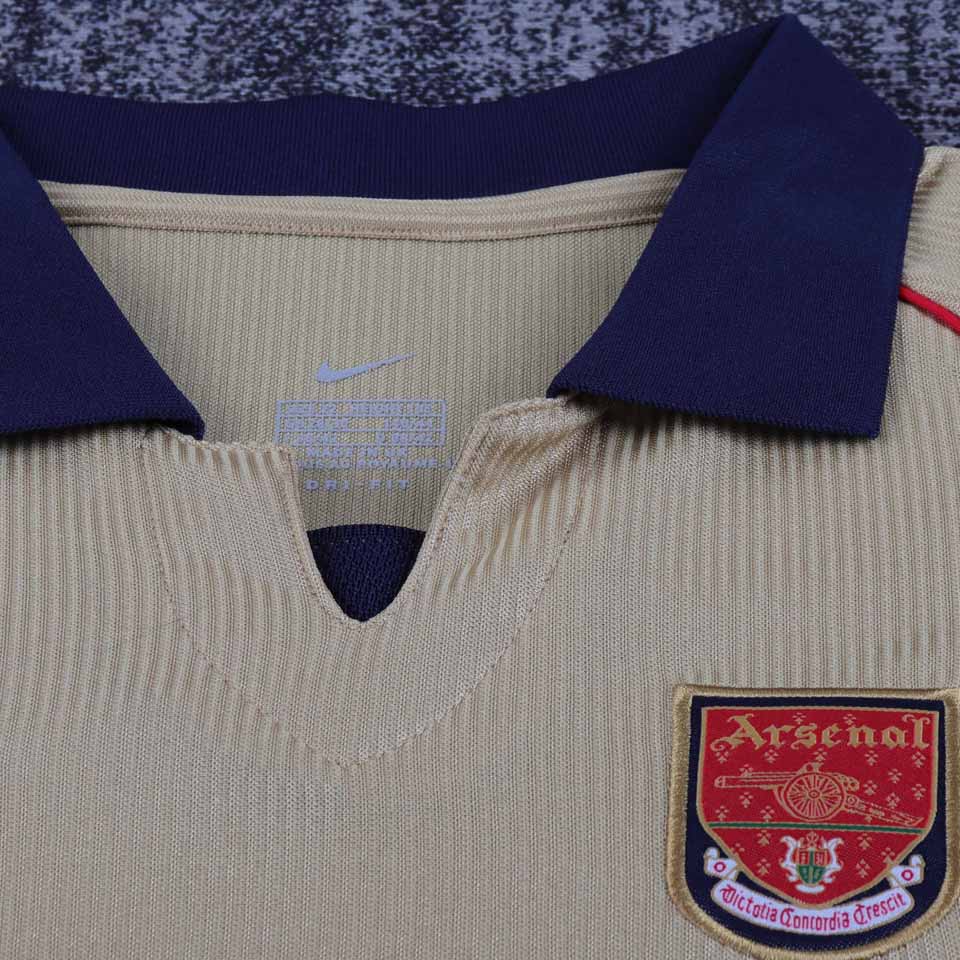 jersey 2001/02 arsenal visitante manga corta niño retro