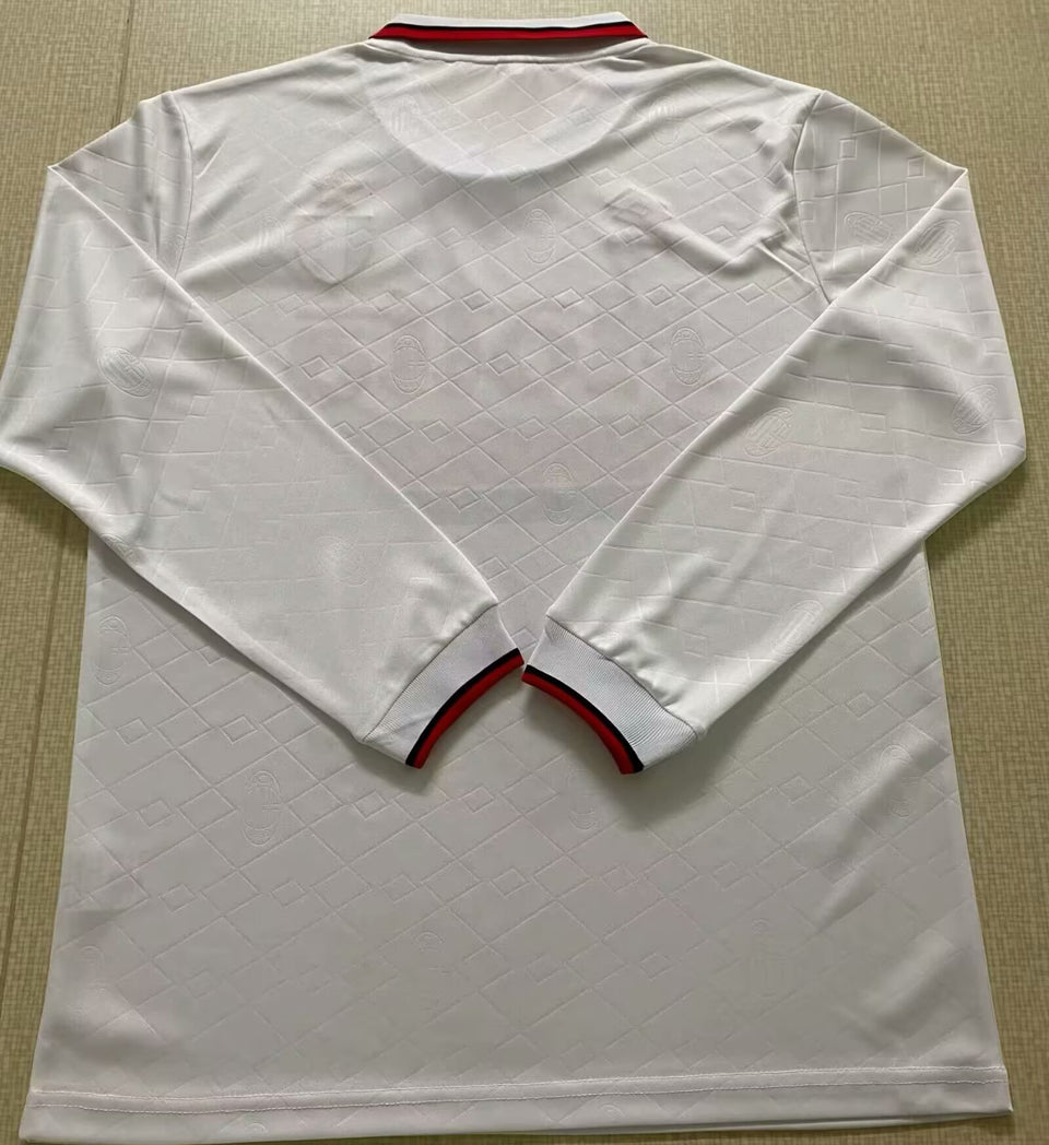 jersey 1992/94 ac milan visitante manga larga versión fan retro