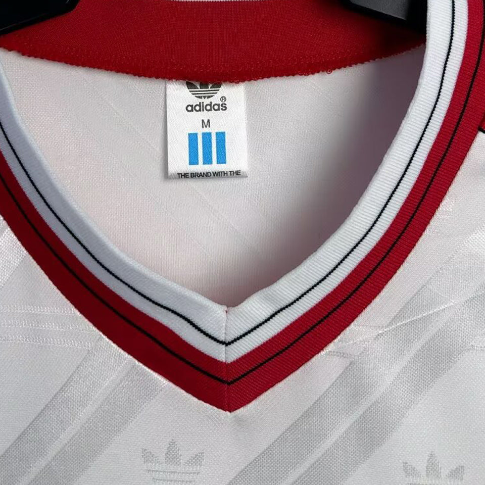 jersey 1986 manchester united visitante manga corta versión fan retro