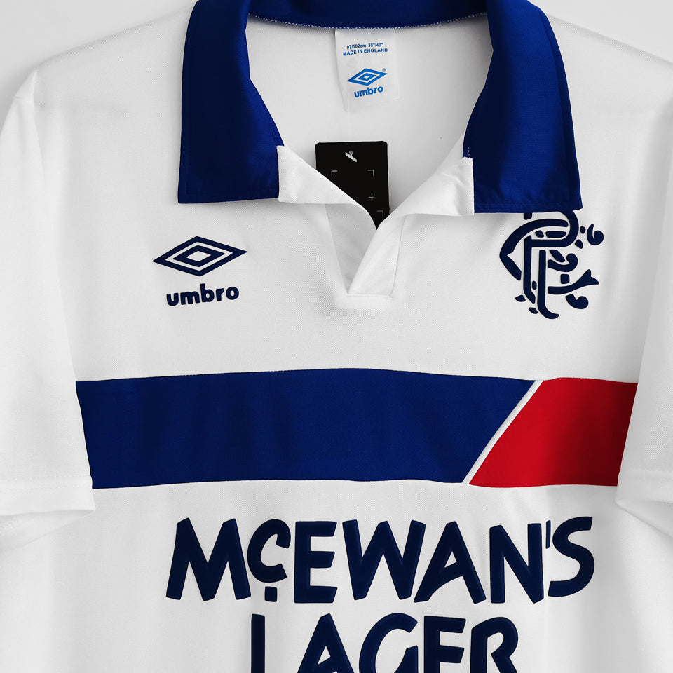 jersey 1994 rangers visitante manga corta versión fan retro