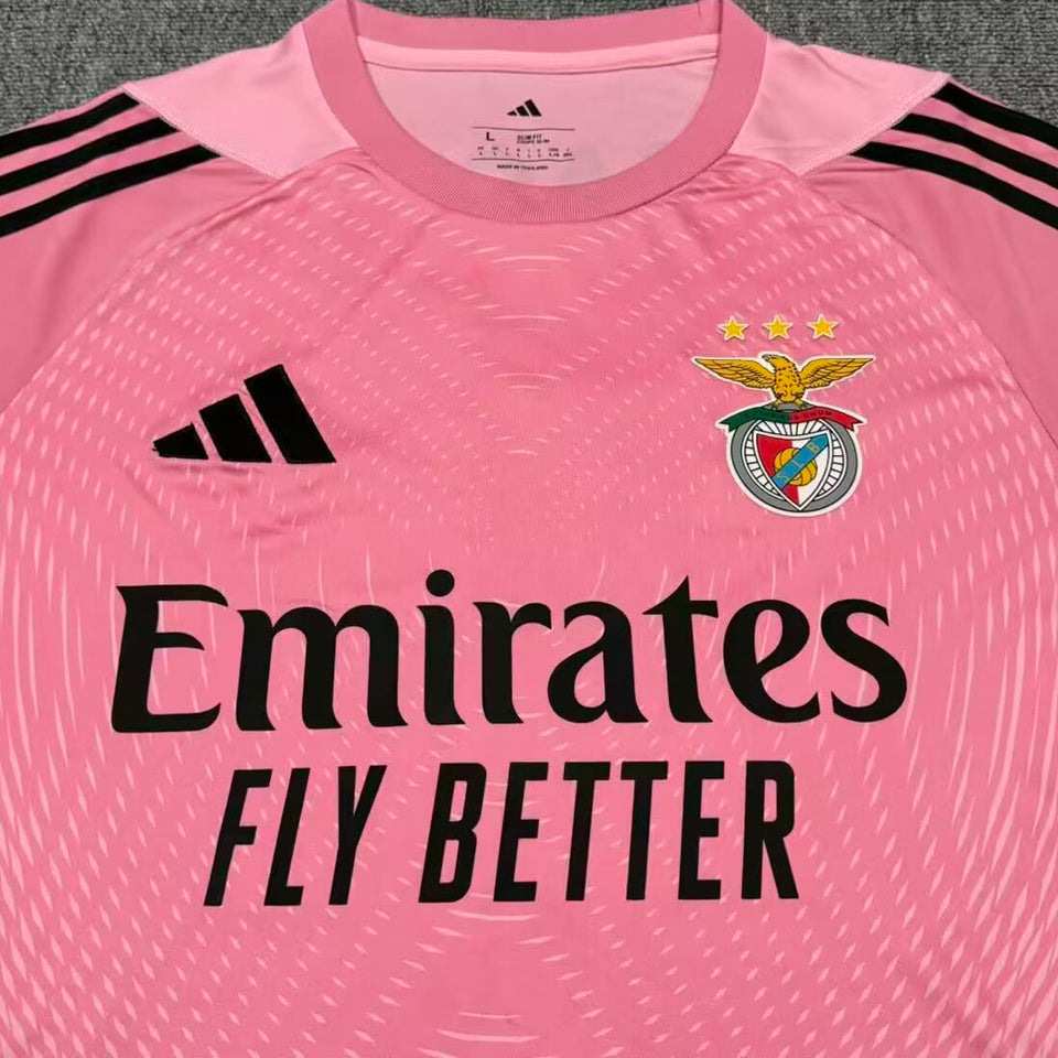 jersey 2025/26 benfica pink portero manga corta versión fan