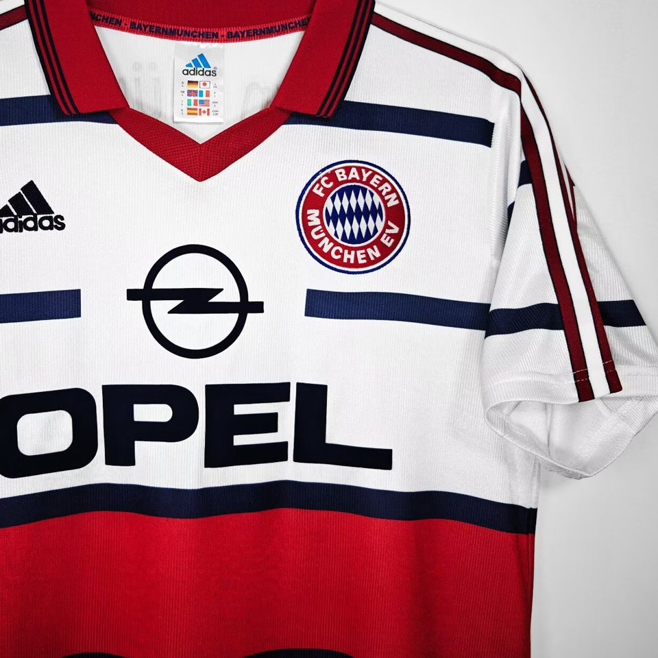 jersey 1998/2000 bayern munich visitante manga corta versión fan retro