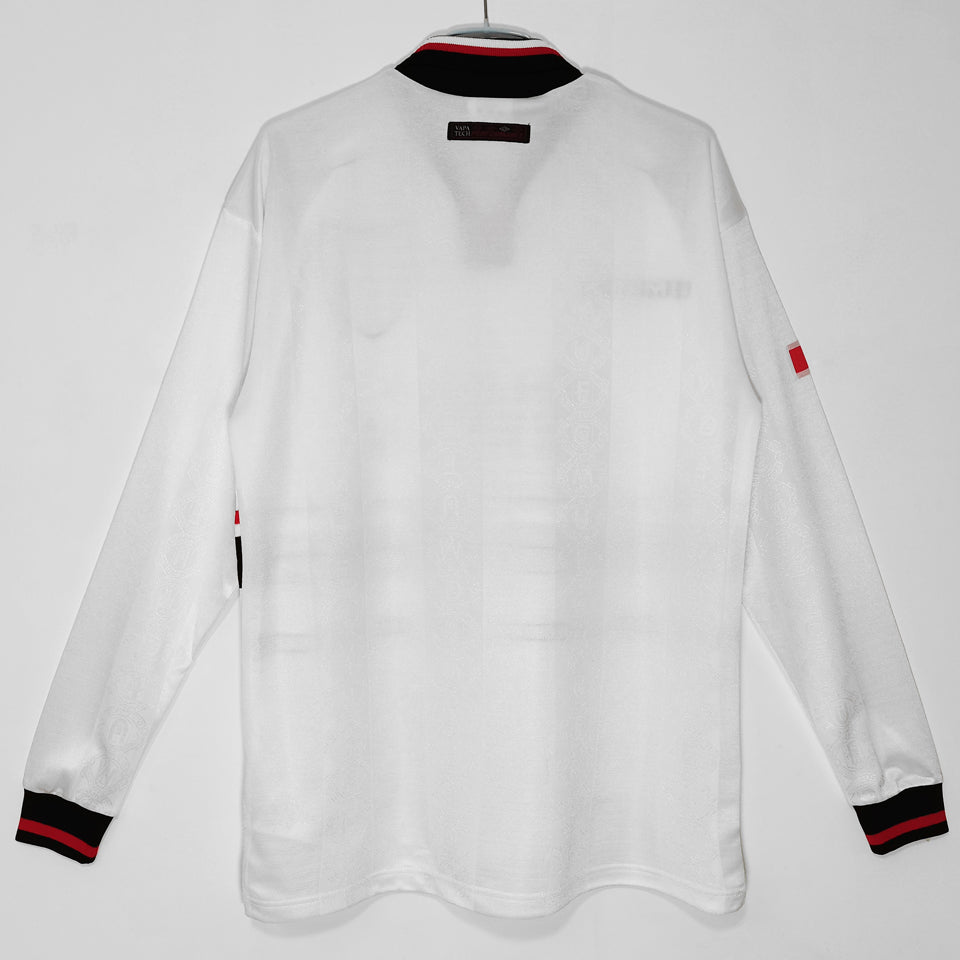 jersey 1998/99 manchester united visitante manga larga versión fan retro