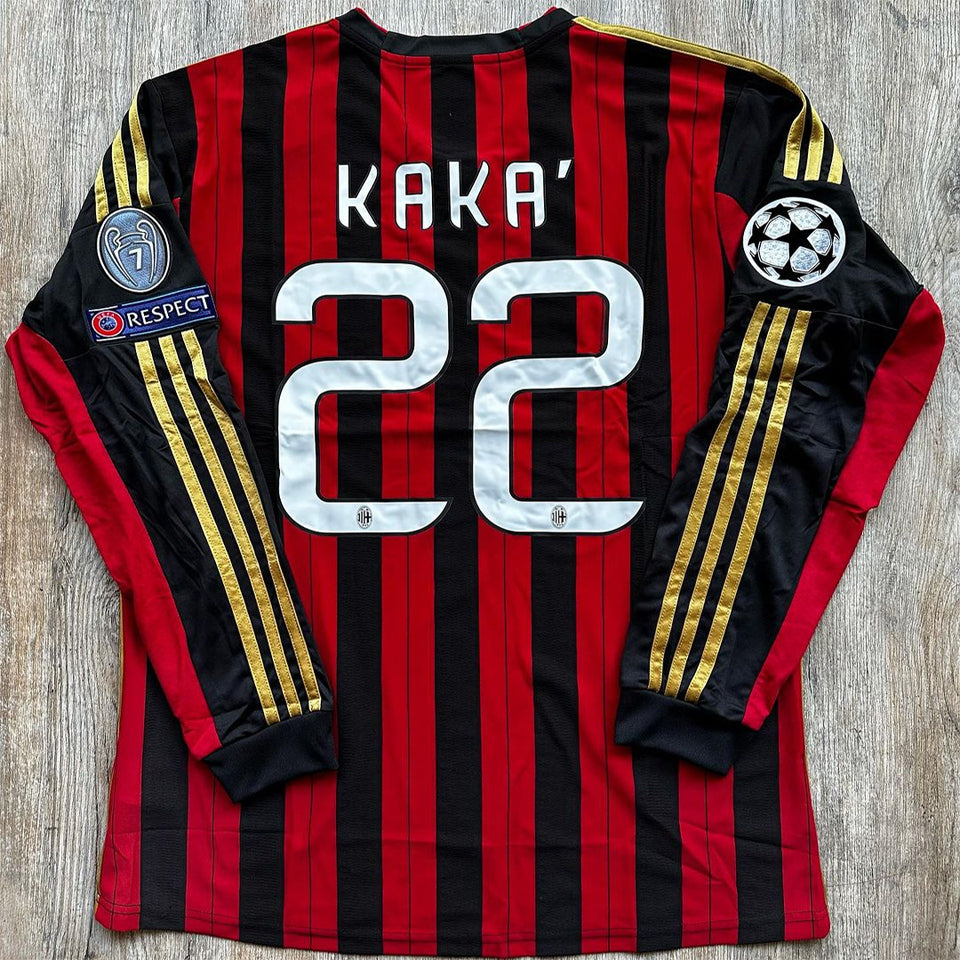 jersey 2013/14 ac milan local manga larga niño retro