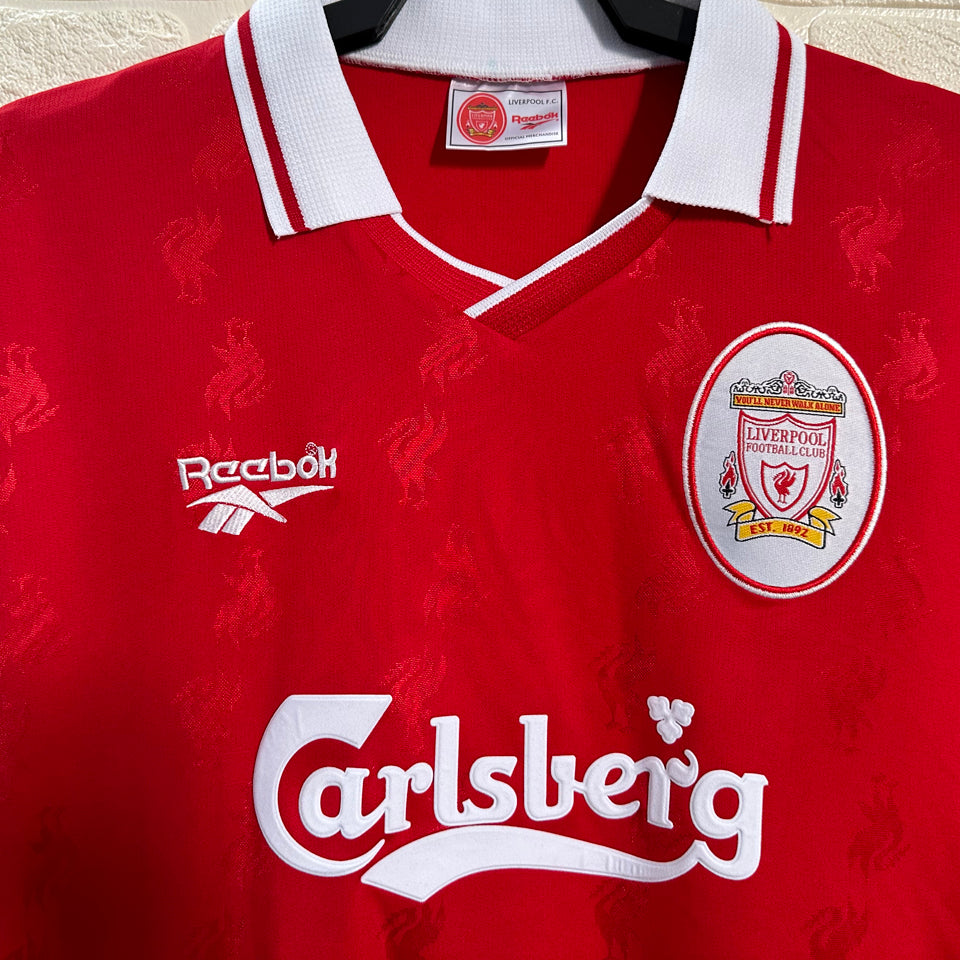jersey 1996/97 liverpool local manga corta versión fan retro
