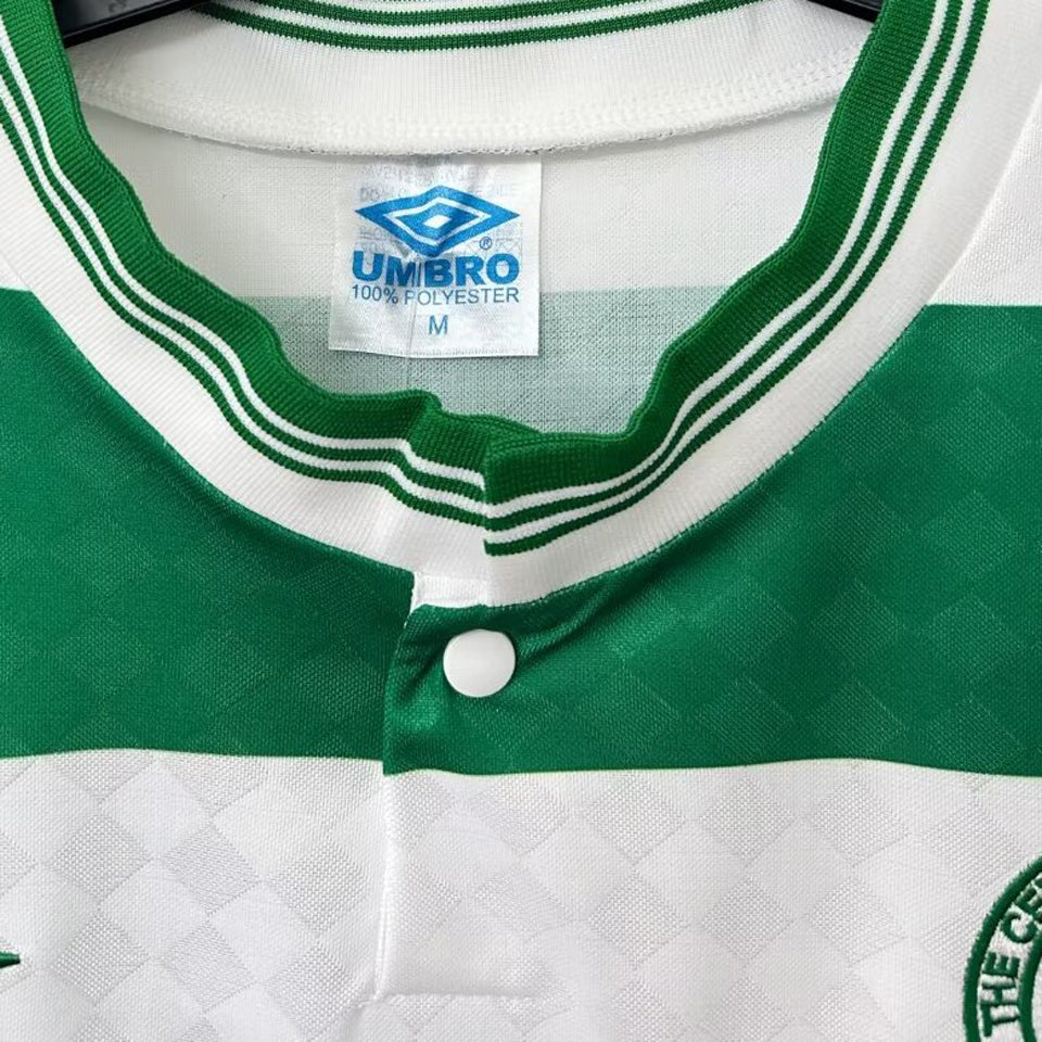 jersey 1987/88 celtic local manga corta versión fan retro