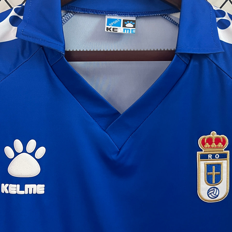 jersey 1990/91 real oviedo local manga corta versión fan retro