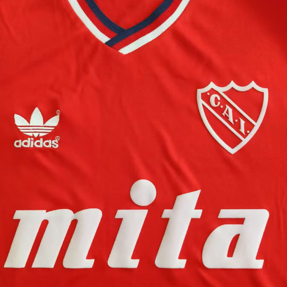 jersey 1989/1990 atlético independiente local manga corta versión fan retro
