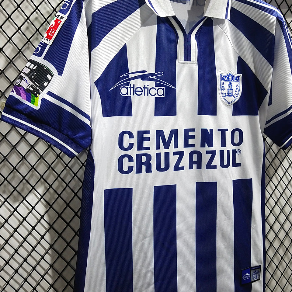 jersey 1999 pachuca local manga corta versión fan retro
