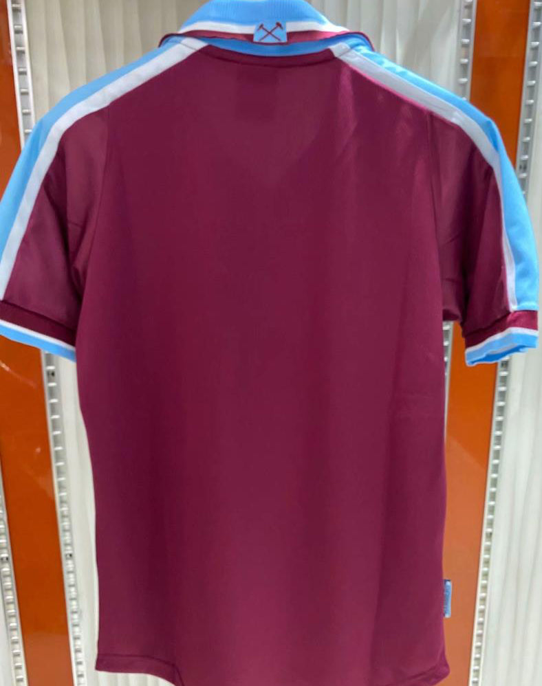 jersey 1999 west ham local manga corta versión fan retro