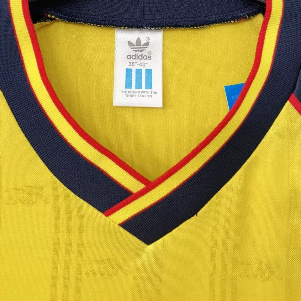 jersey 1988/90 arsenal visitante manga corta versión fan retro