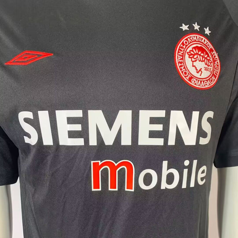 jersey 2004/05 olympiacos visitante manga corta versión fan retro