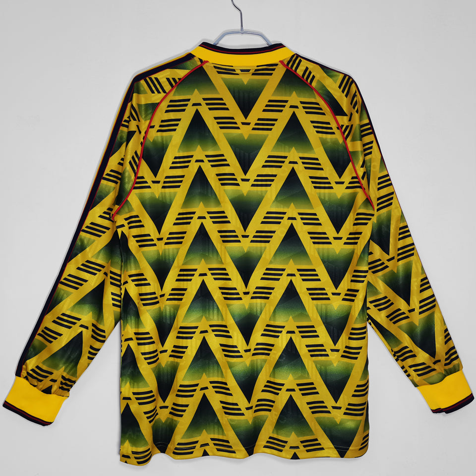 jersey 1991/93 arsenal visitante manga larga versión fan retro