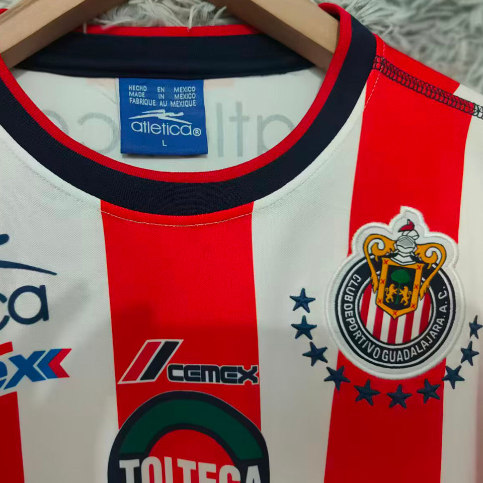 jersey 2002/2003 chivas local manga larga versión fan retro
