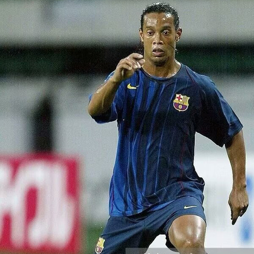 jersey 2004/05 barcelona visitante manga corta versión fan retro