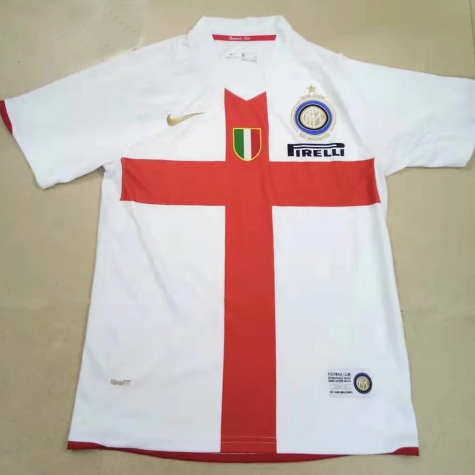 jersey 2007/08 inter milan visitante manga corta versión fan retro