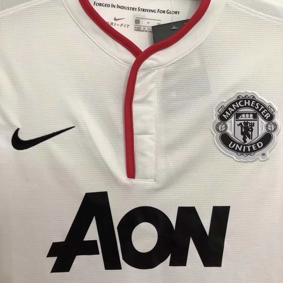 jersey 2013/14 manchester united visitante manga corta versión fan retro