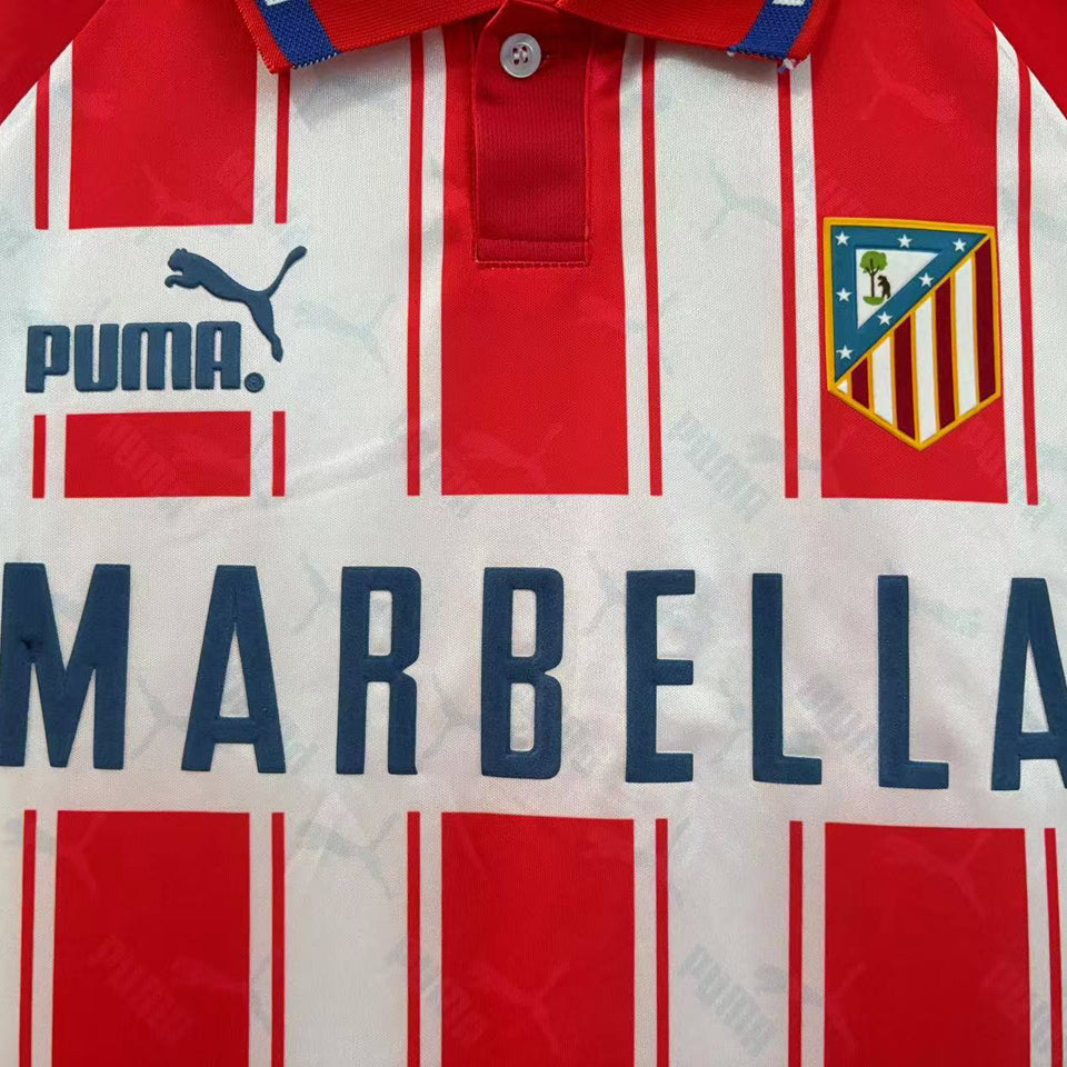 jersey 1995/96 atletico de madrid local manga corta versión fan retro