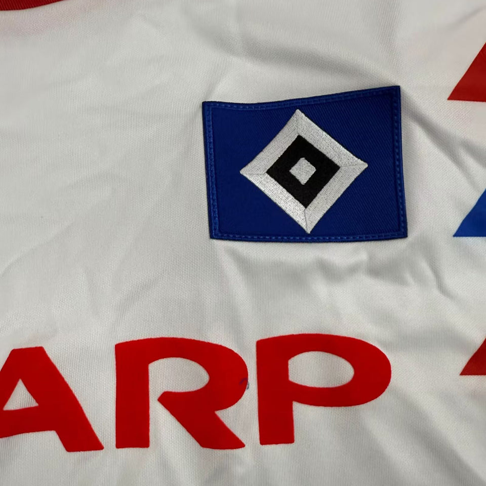 jersey 1990/1991 hamburger local manga corta versión fan retro