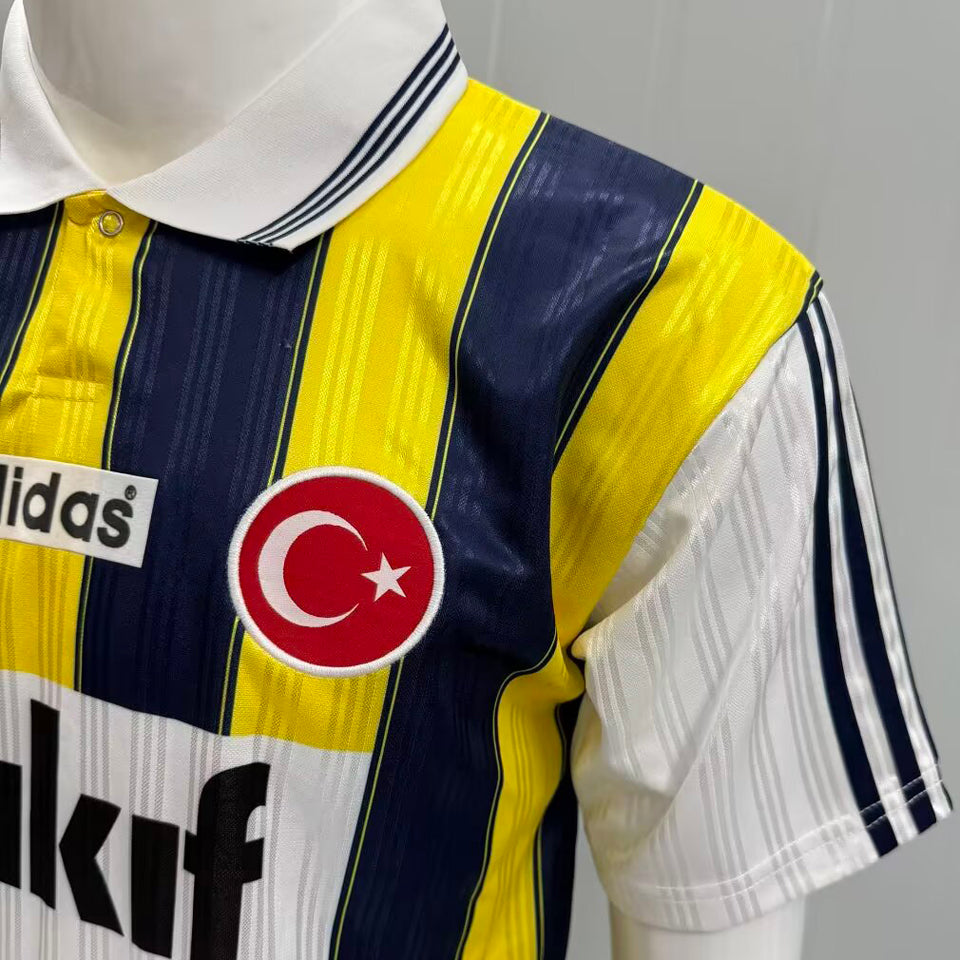jersey 1996/1997 fenerbahce local manga corta versión fan retro