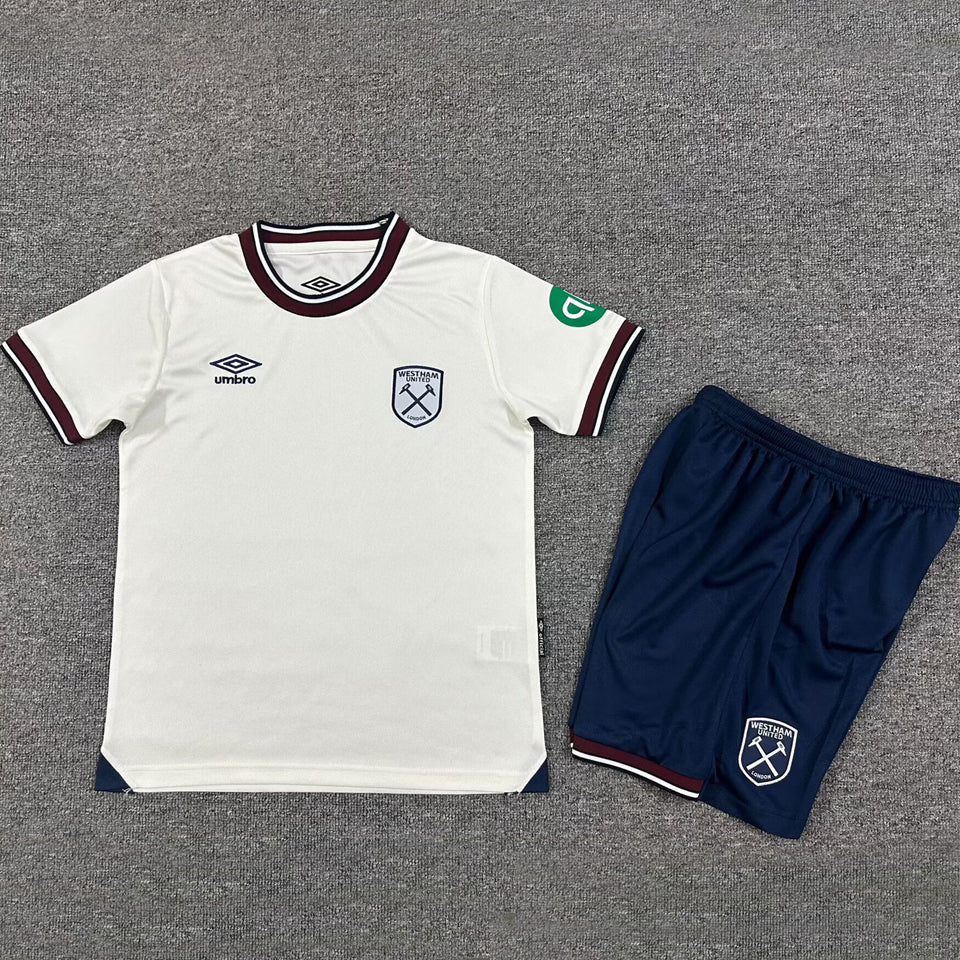 Jersey 2025/26 West Ham Visitante Manga corta Niño