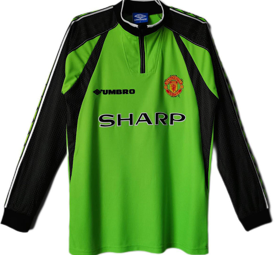 jersey 1998/99 manchester united portero manga corta versión fan retro