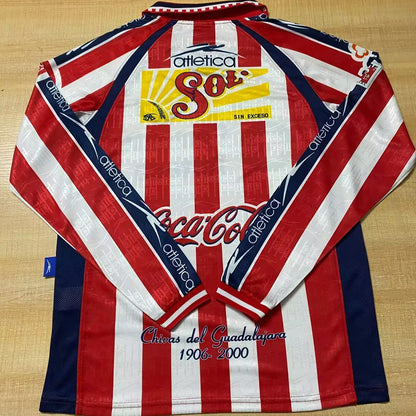 Jersey 1999/2000 Chivas Local Manga larga Versión Fan Retro