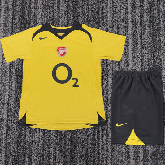 Jersey 2005/2006 Arsenal Visitante Manga corta Niño Retro