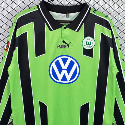 Jersey 1999/2000 Wolfsburg Visitante Manga larga Versión Fan Retro