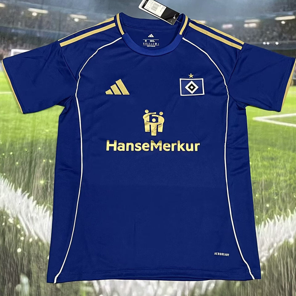 jersey 2025/26 hamburger sv visitante manga corta versión fan