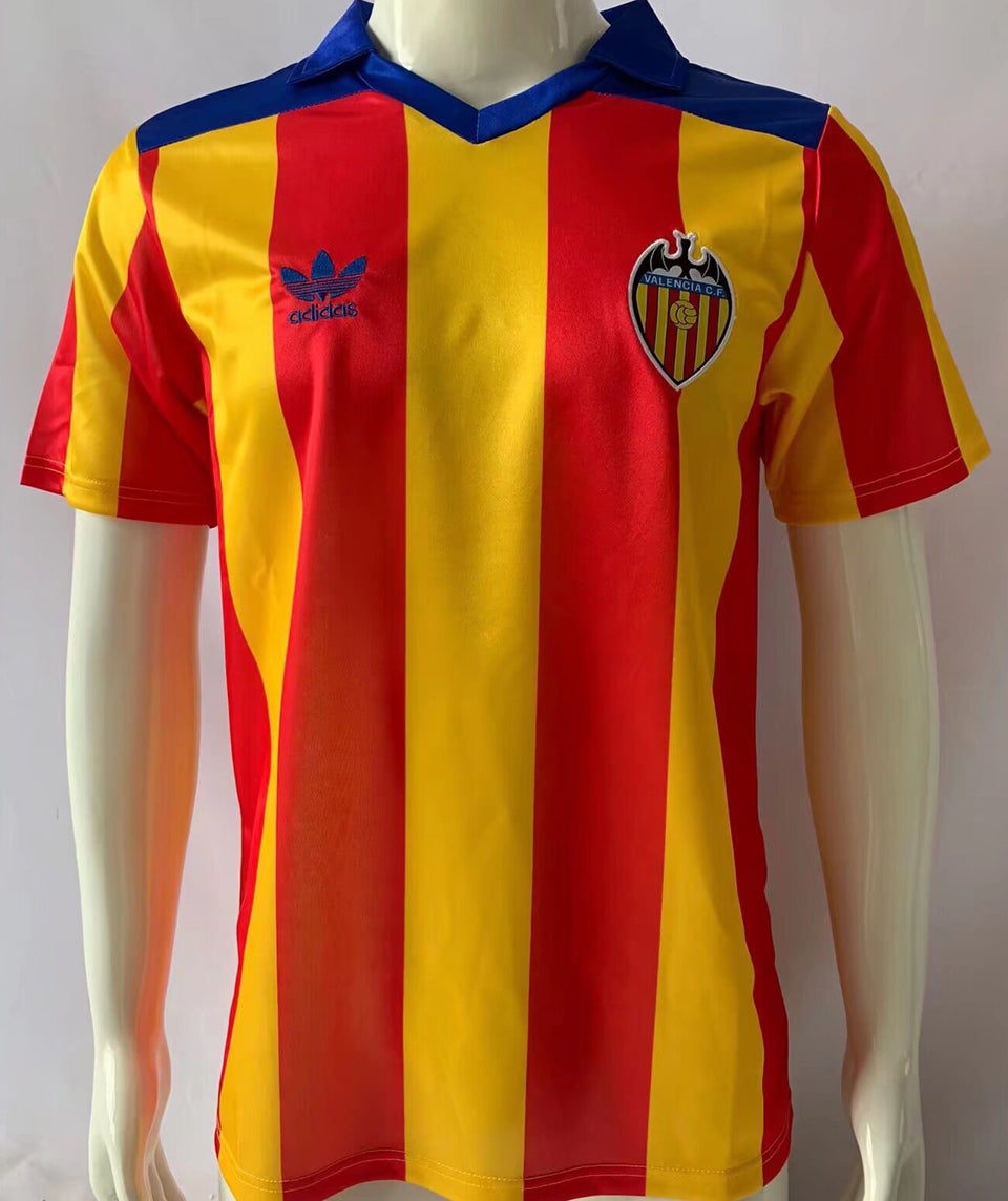 jersey 1980/82 valencia visitante manga corta versión fan retro