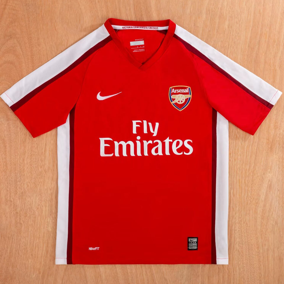 Jersey 2008/10 Arsenal Local Manga corta Versión Fan Retro