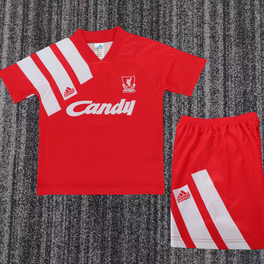 Jersey 1991/1992 Liverpool Local Manga corta Niño Retro