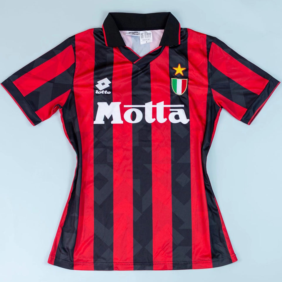 jersey 1992/94 ac milan local manga corta versión fan retro