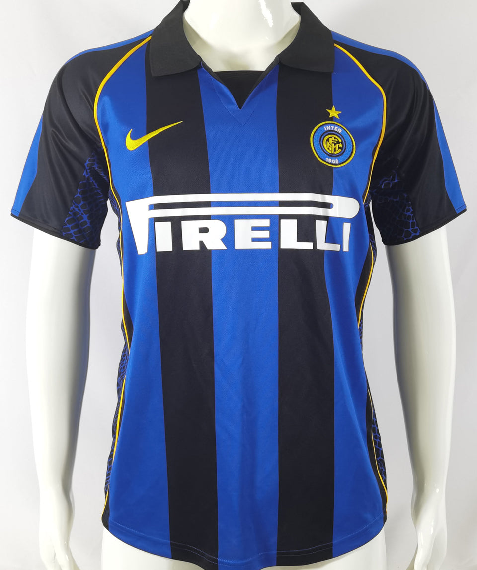 jersey 2001/02 inter milan local manga corta versión fan retro