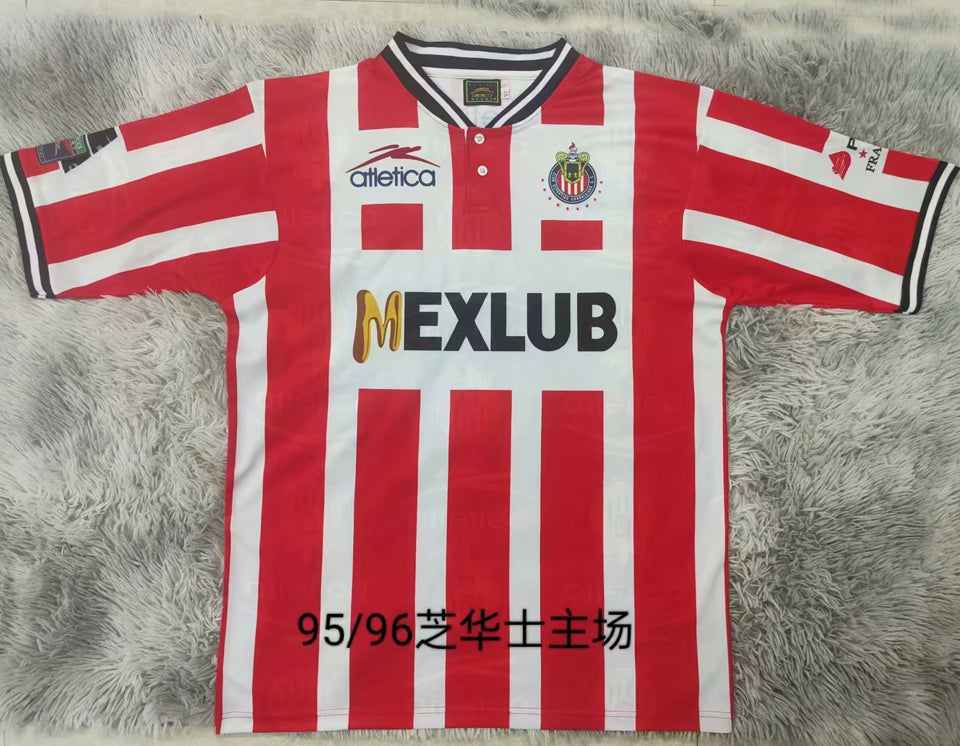 jersey 1995/96 chivas local manga corta versión fan retro