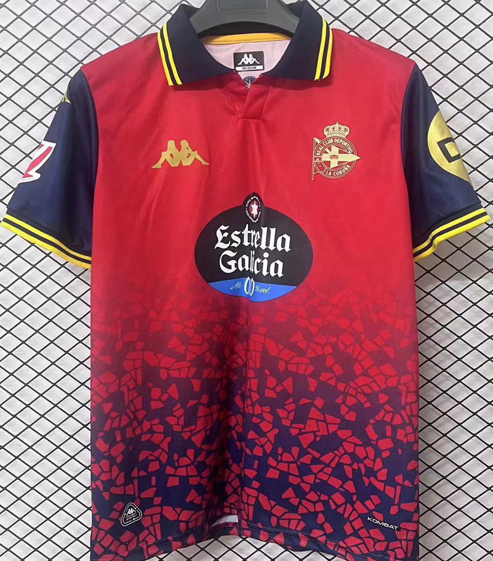 Jersey 2025/26 Deportivo La Coruna Visitante Manga corta Versión Fan