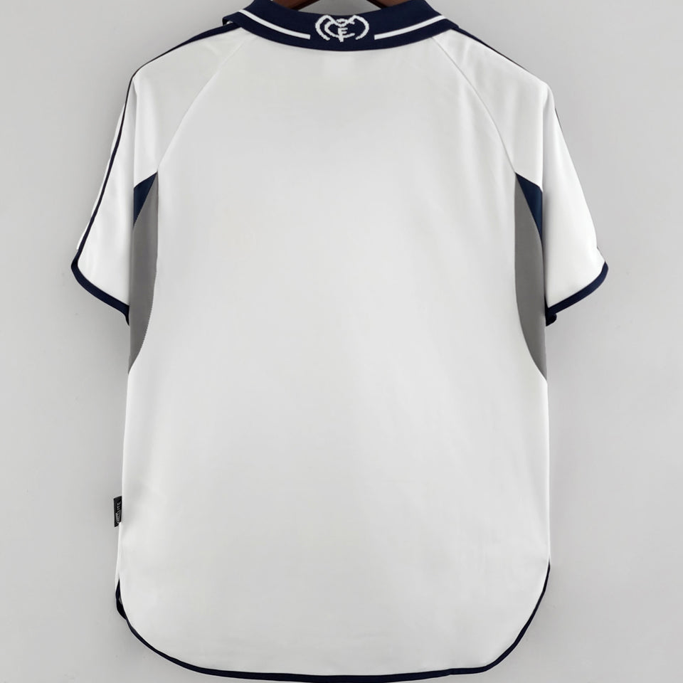 jersey 2000/01 real madrid local manga corta versión fan retro