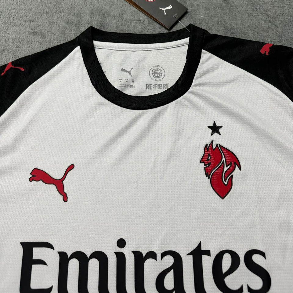 jersey 2025/26 ac milan visitante manga corta versión fan