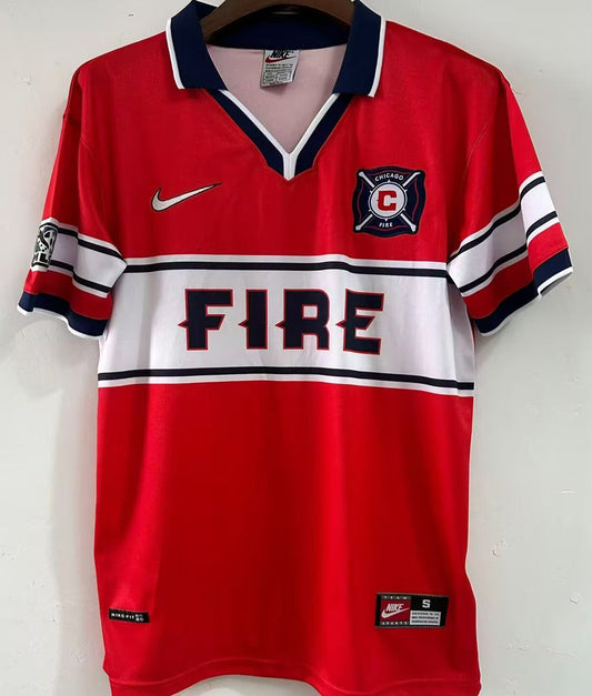 Jersey 1998 Chicago Fire Local Manga corta Versión Fan Retro