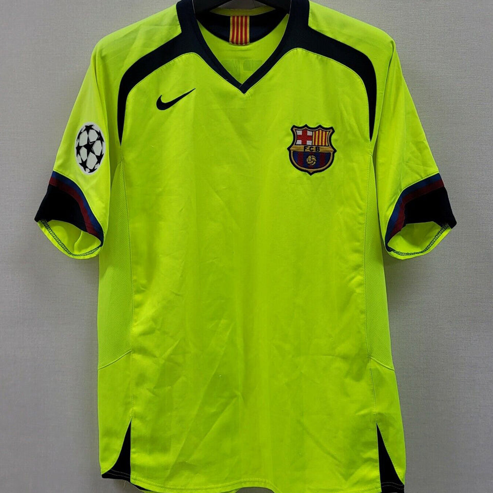 Jersey 2005/06 Barcelona Visitante Manga larga Versión Fan Retro