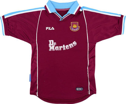 Jersey 1999 West Ham Local Manga corta Versión Fan Retro