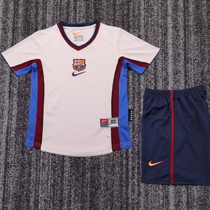 Jersey 1998/1999 Barcelona Visitante Manga corta Niño Retro