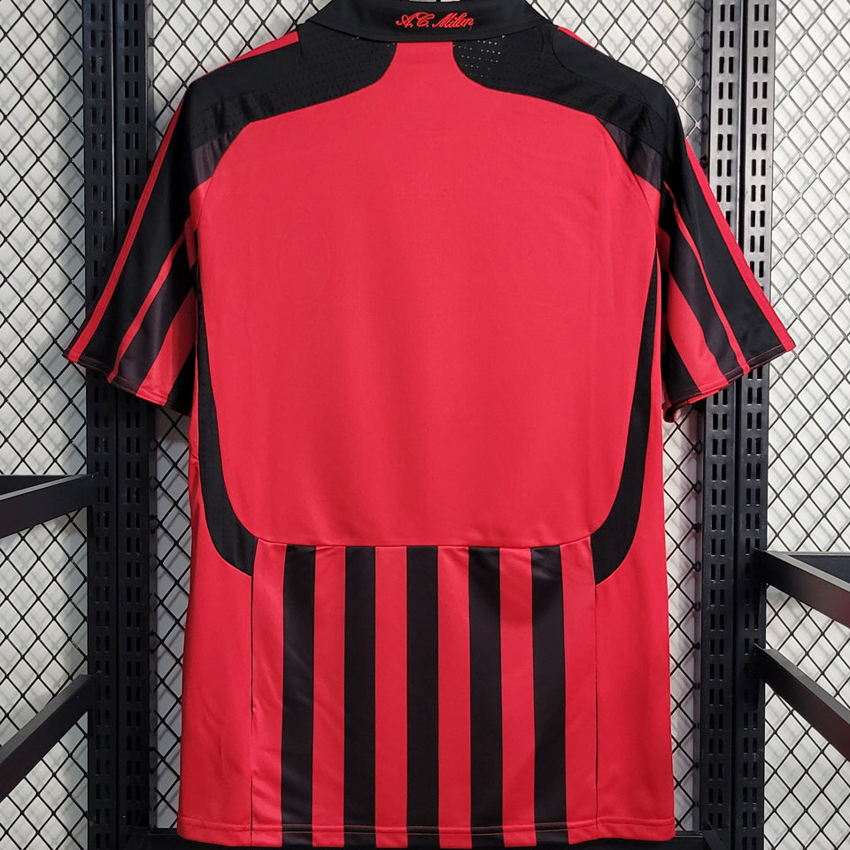 jersey 2007/08 ac milan local manga corta versión fan retro