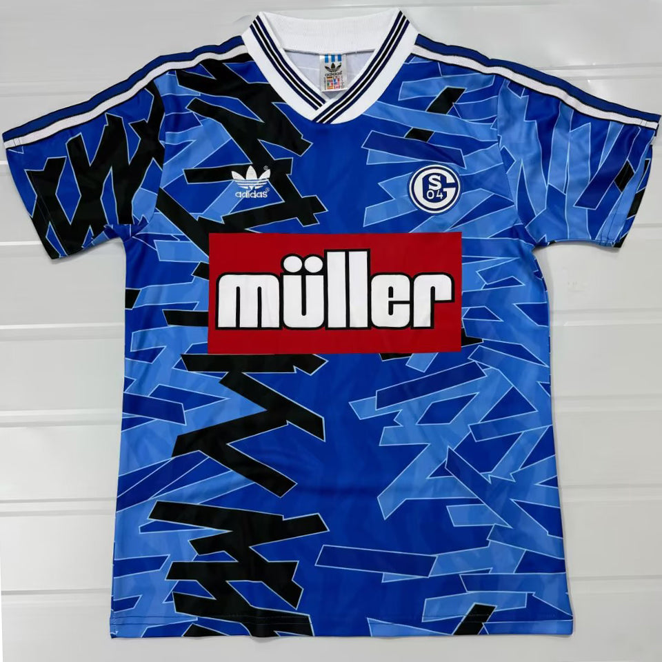 jersey 1993/1994 schalke 04 local manga corta versión fan retro