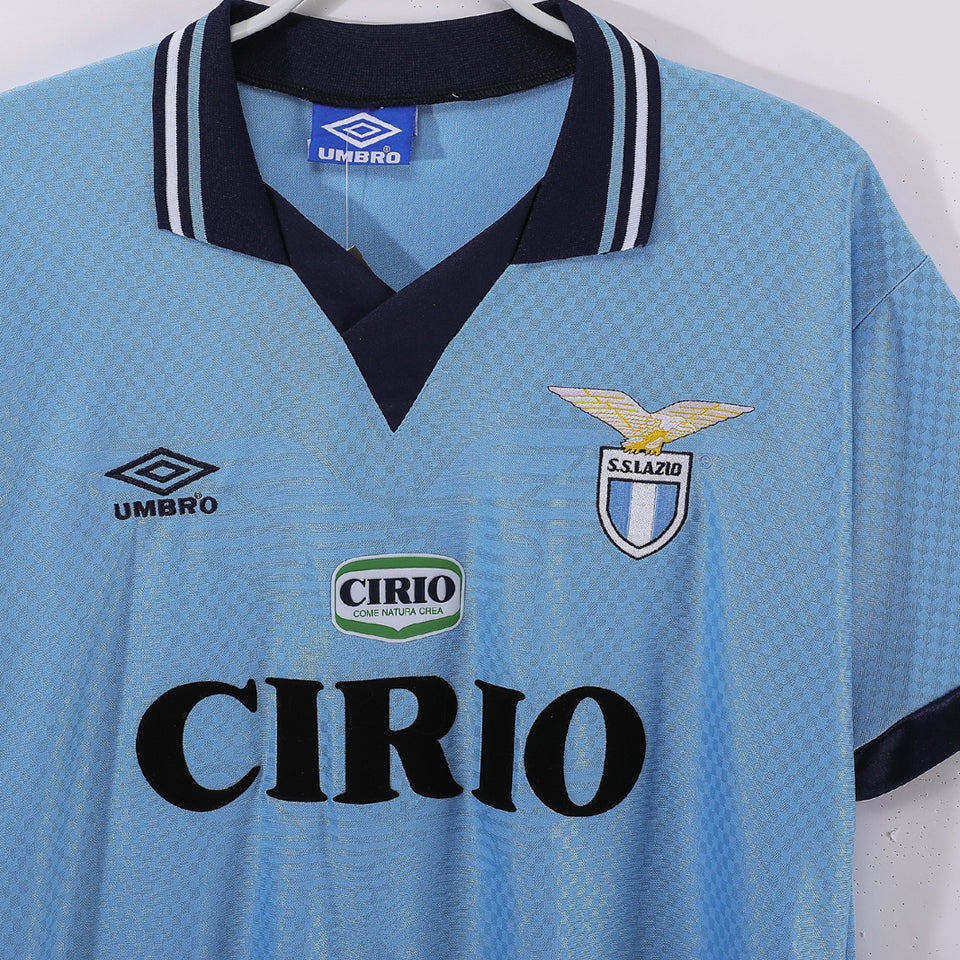 Jersey 1996/1997 Lazio Local Manga corta Versión Fan Retro